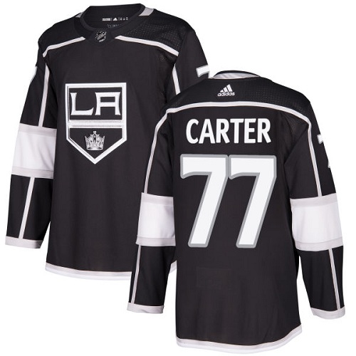 Adidas Kings #77 Jeff Carter Black Home Authentic Stitched NHL Jersey - Click Image to Close